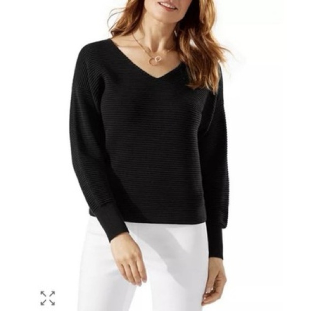 Tommy Bahama Women's Black V-Neck Sweater